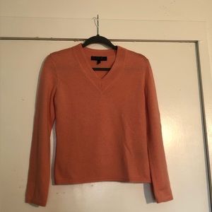 Lafayette 148 NY V-Neck Cashmere Petite Sweater